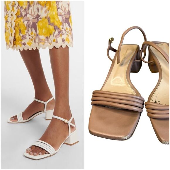 Gianvito Rossi Lena 45 leather Sandals in Blush Pink sz 39.5 - Picture 1 of 14